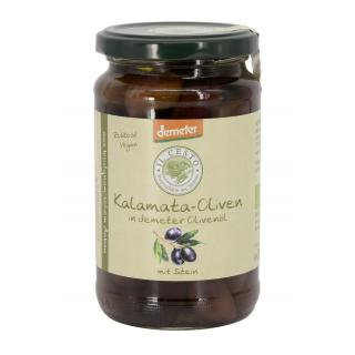 Kalamata Oliven in Olivenöl mit Stein