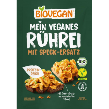 Veganes Rührei mit Speckersatz