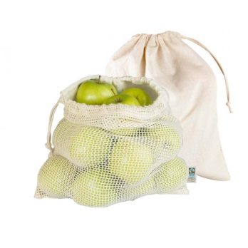 Baumwollbeutel für Obst und Gemüse 2er Set