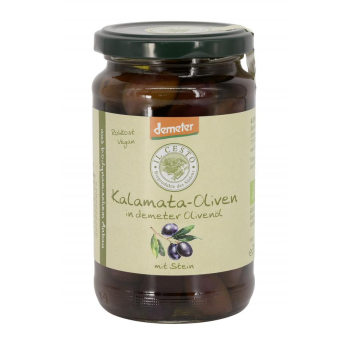 Kalamata Oliven in Olivenöl mit Stein